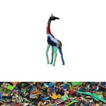 Giraffe aus recycelten Flip Flops