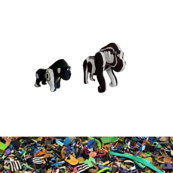 Gorilla aus recycelten Flip Flops