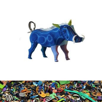 Warzenschwein aus recycelten Flip Flops